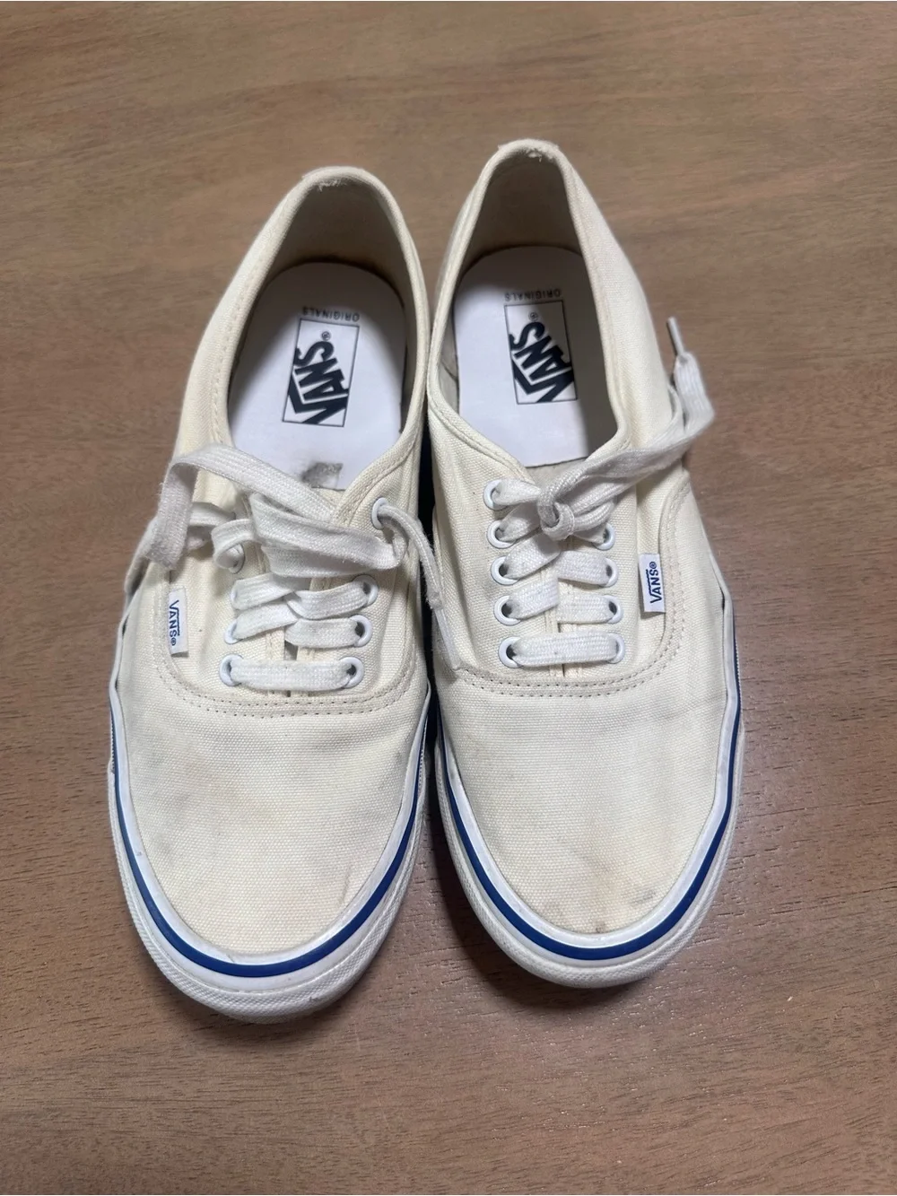 Vans Authentic OG White Canvas Sneakers Men’s 10.5 Women’s 12
